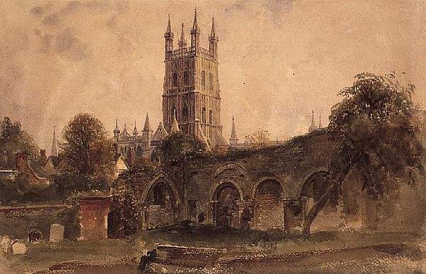 Gloucester Kathedraal met de Ruïnes van de St. Catherine