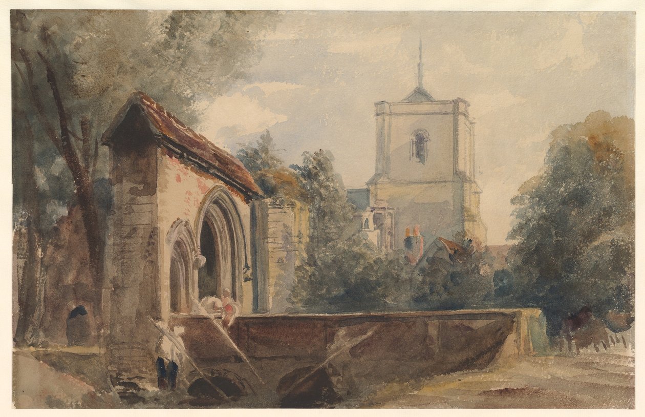 Waltham Abbey, Essex door Peter de Wint