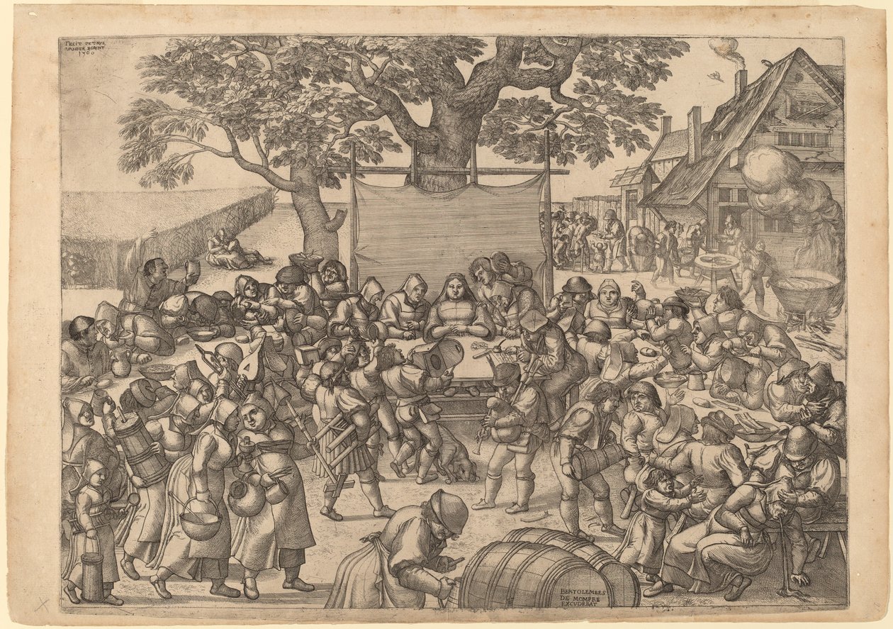 Het Grote Rustieke Bruiloftsfeest door Peter van der Borcht