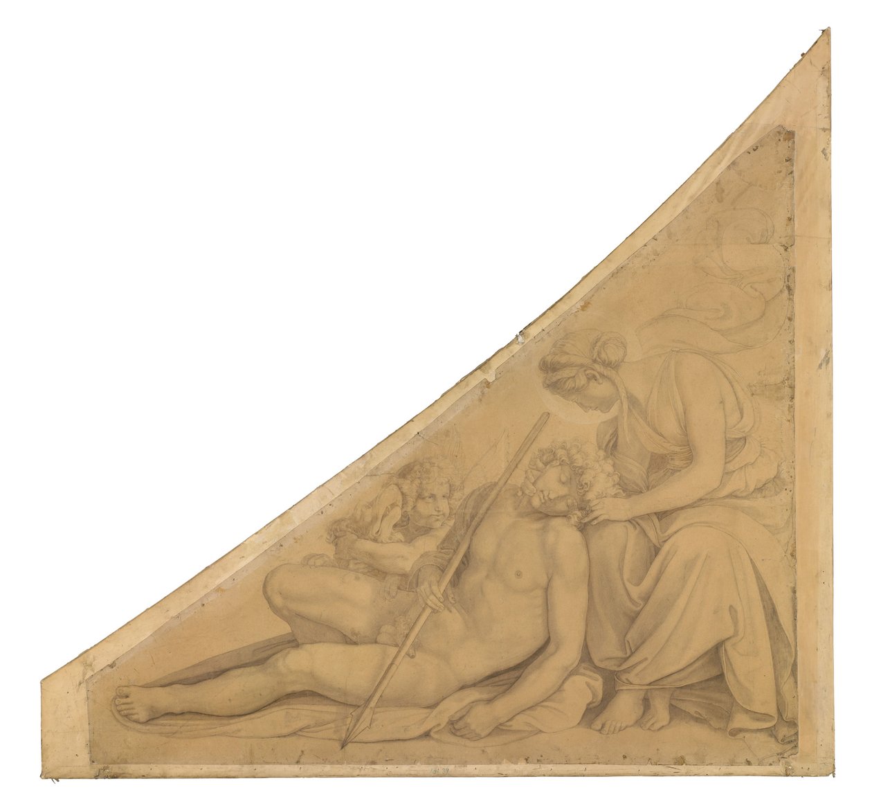 Artemis und Endymion. Karton zu den Deckenbildern der Münchner Glyptothek door Peter von Cornelius