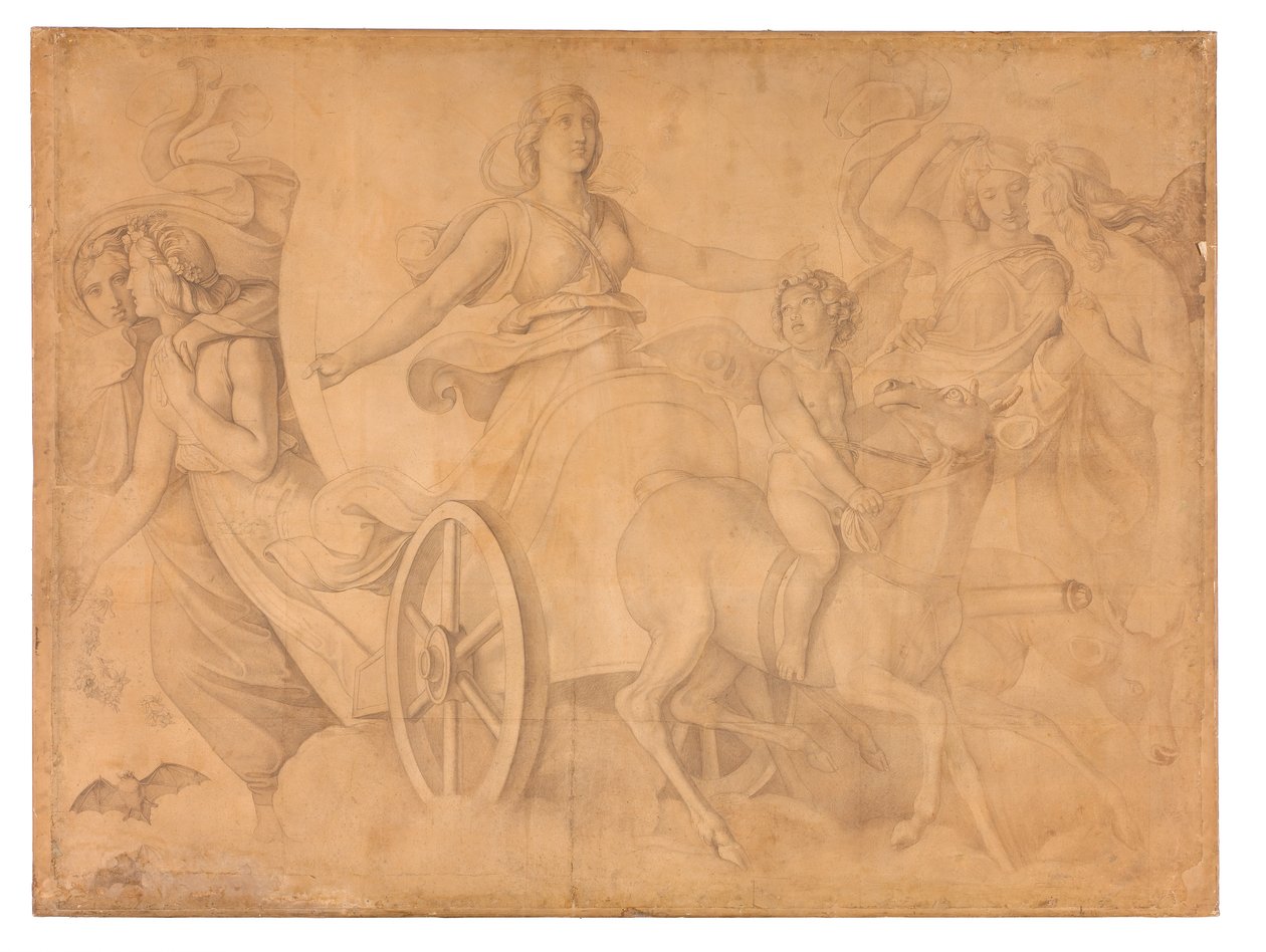 Der Wagen der Artemis door Peter von Cornelius