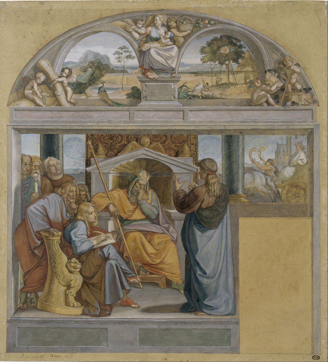 Joseph interpreteert de dromen van de farao door Peter von Cornelius