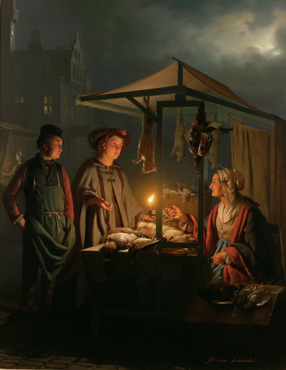De Wildverkoper door Petrus van Schendel