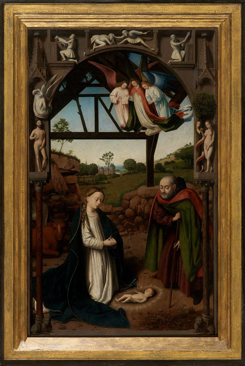 Aanbidding van het Christuskind door Petrus Christus