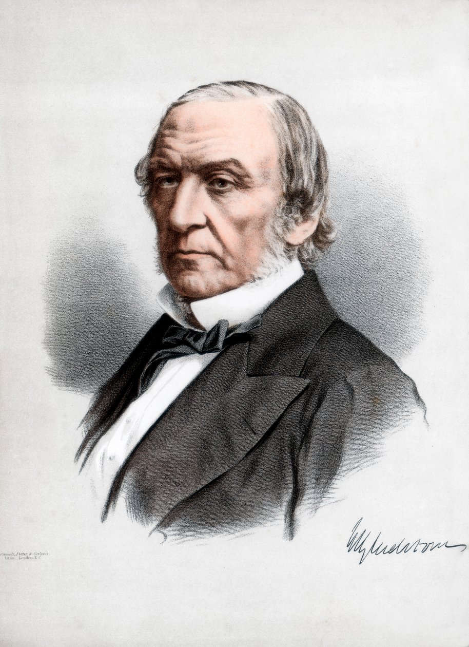 William Ewart Gladstone, Britse Liberale Partij staatsman en Premier door Petter and Galpin Cassell
