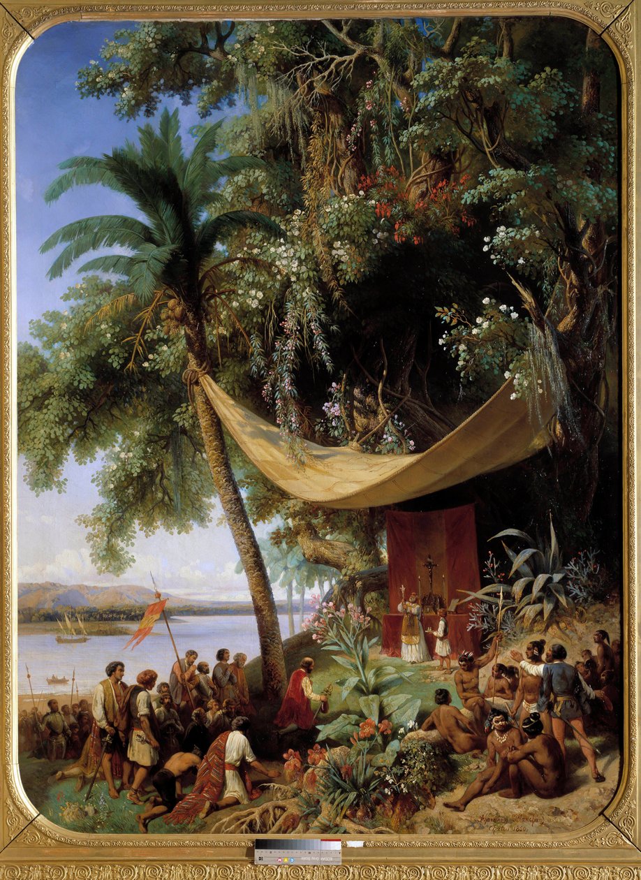 De eerste mis in Amerika door Pharamond Blanchard