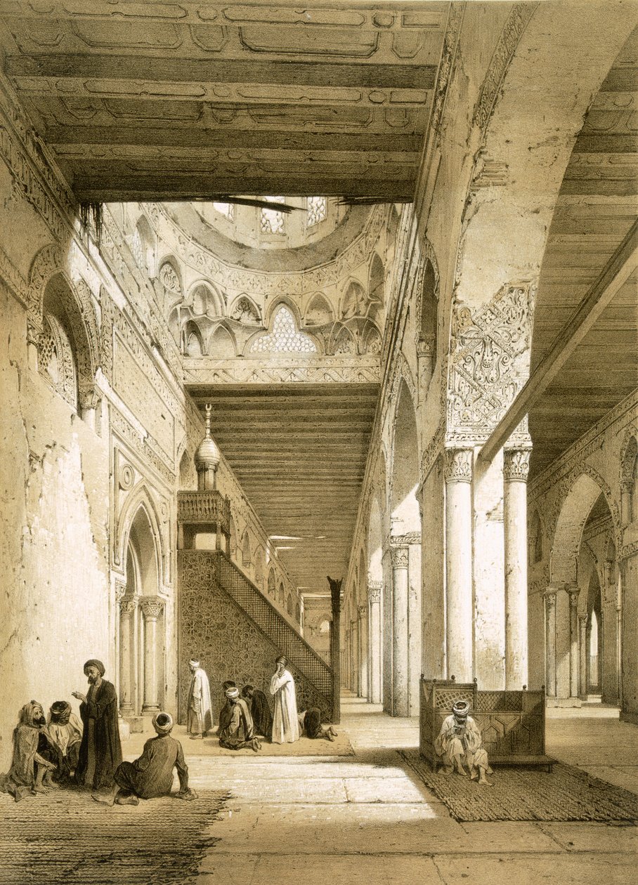 Interieur van de Maqsourah in de 9e-eeuwse moskee van Ahmed Ibn-Touloun, Caïro door Philibert Joseph Girault de Prangey