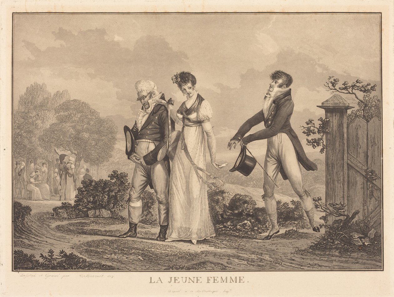 De jonge vrouw door Philibert-Louis Debucourt