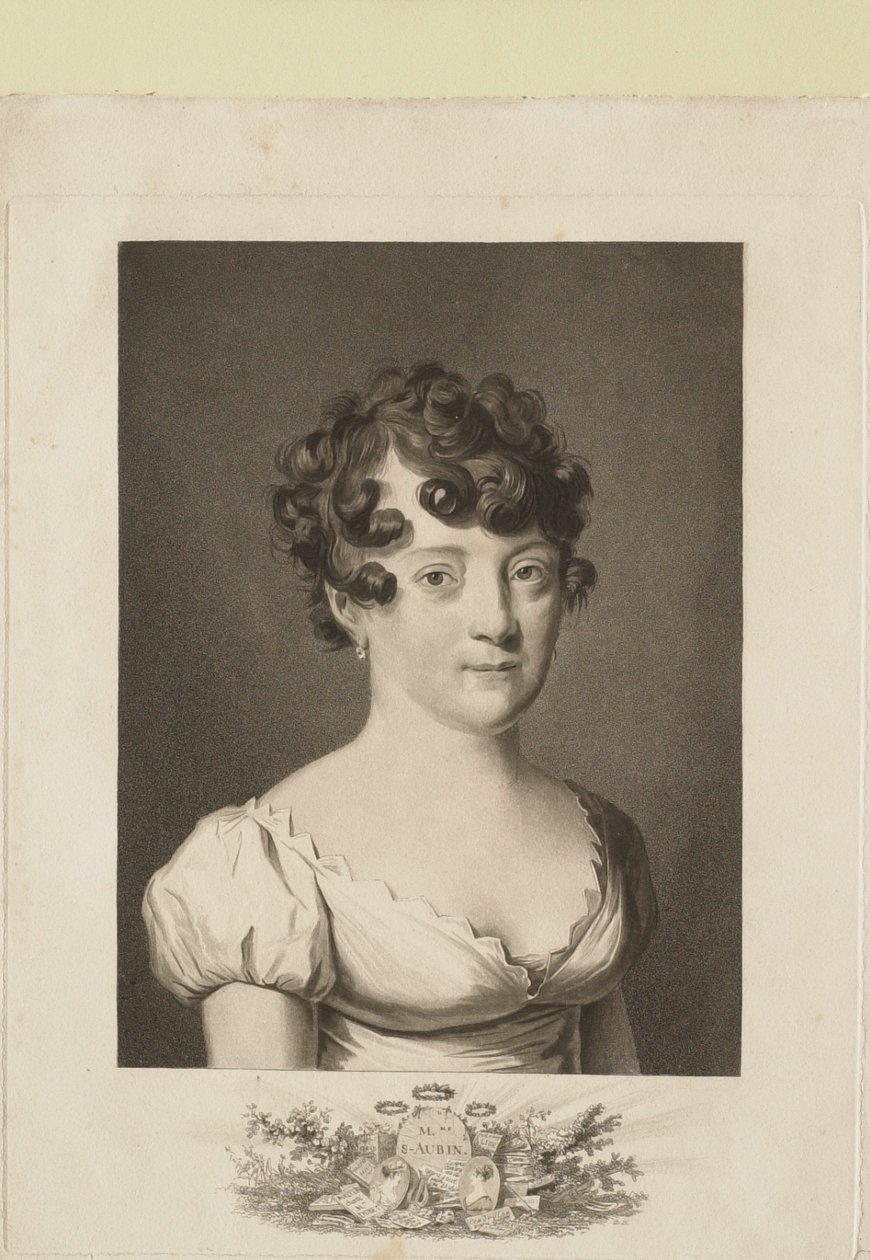 Madame St. Aubin door Philibert-Louis Debucourt