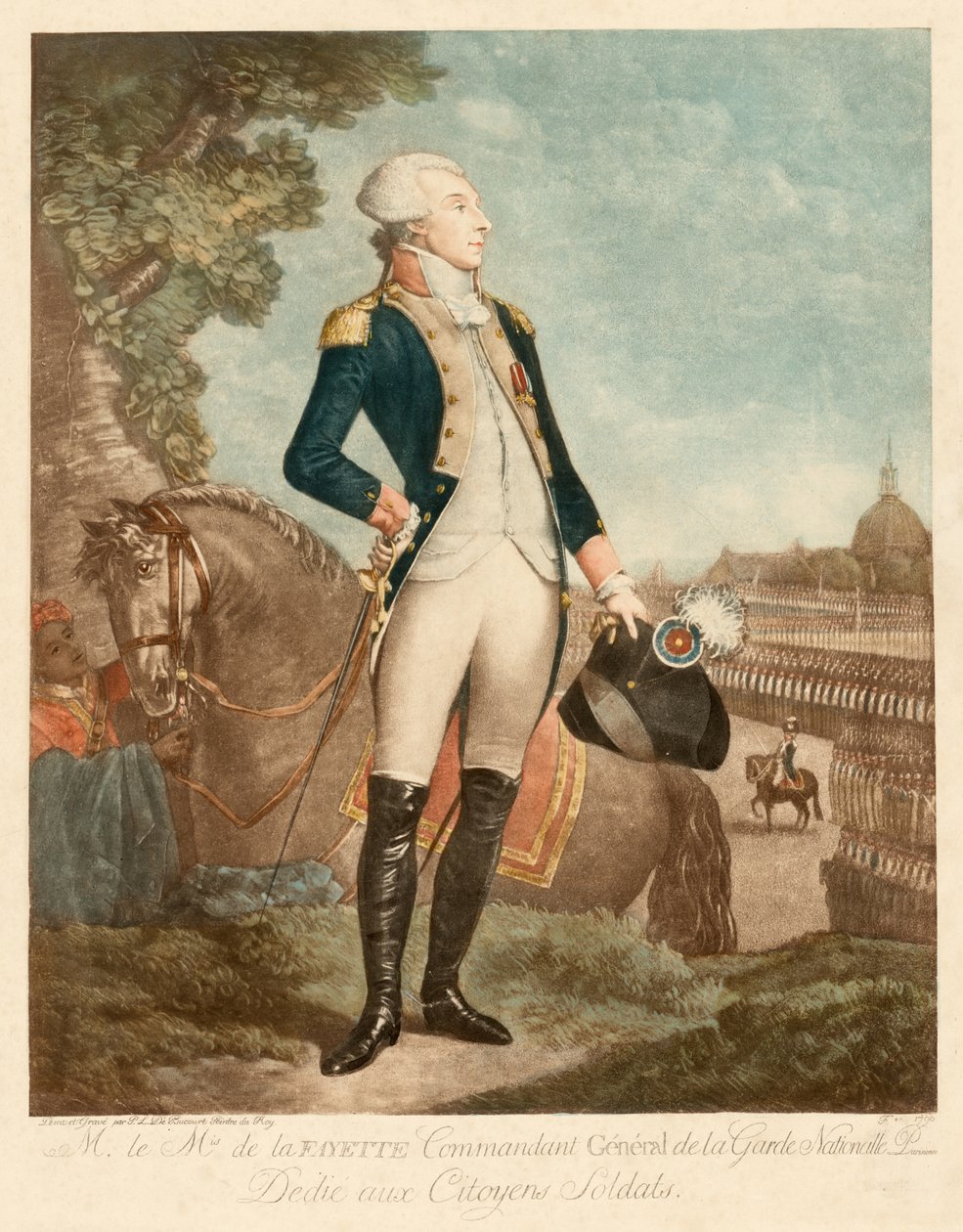 Markies de Lafayette door Philibert-Louis Debucourt