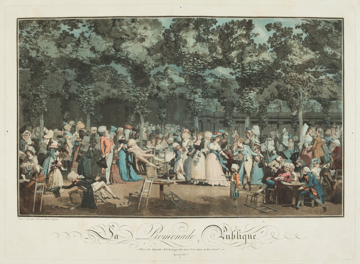 De openbare promenade door Philibert Louis Debucourt