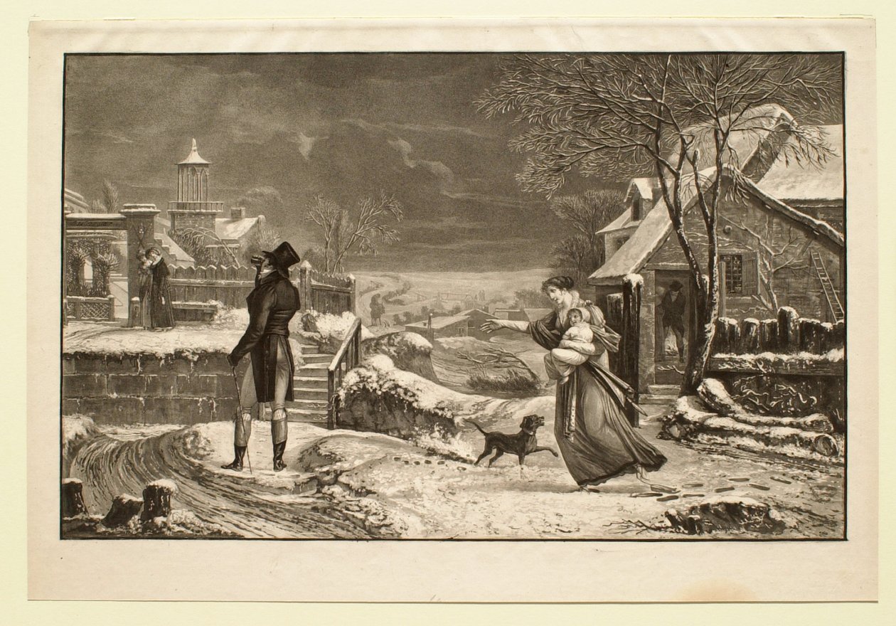 Winter, of De echtgenoot door Philibert-Louis Debucourt