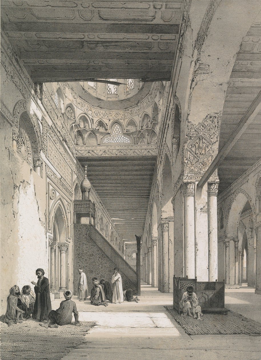 Moskee van Ibn Toulon door Philibert Joseph Girault de Prangey