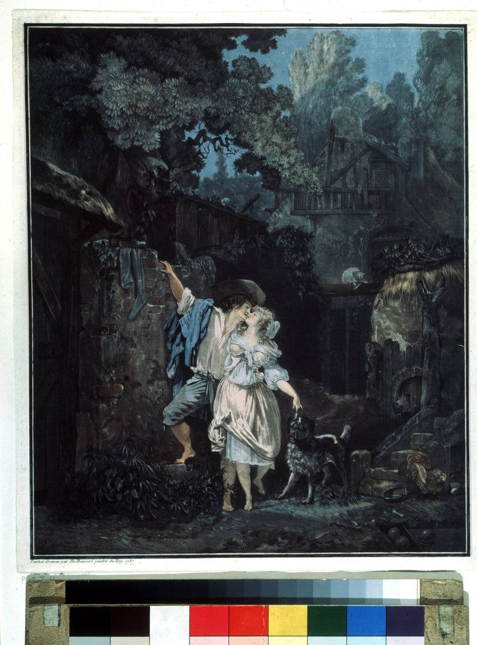 Afscheid in de ochtend door Philibert Louis Debucourt