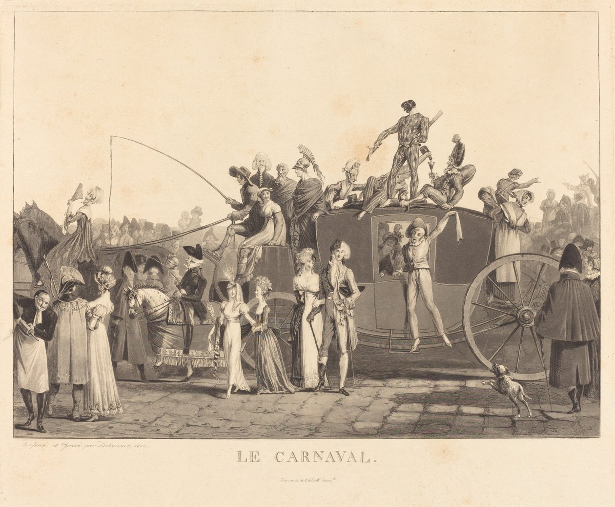 Het Carnaval door Philibert Louis Debucourt