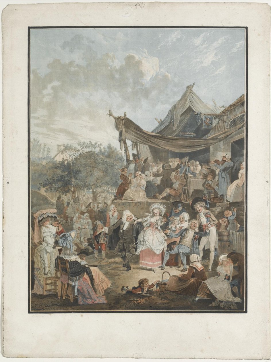 Le Menuet de la mariée, 1786 door Philibert Louis Debucourt