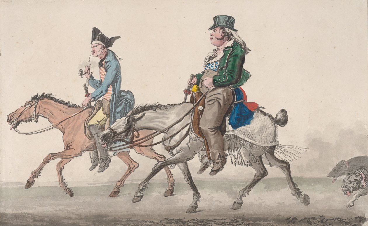 Route de Poissy (1816) door Philibert Louis Debucourt
