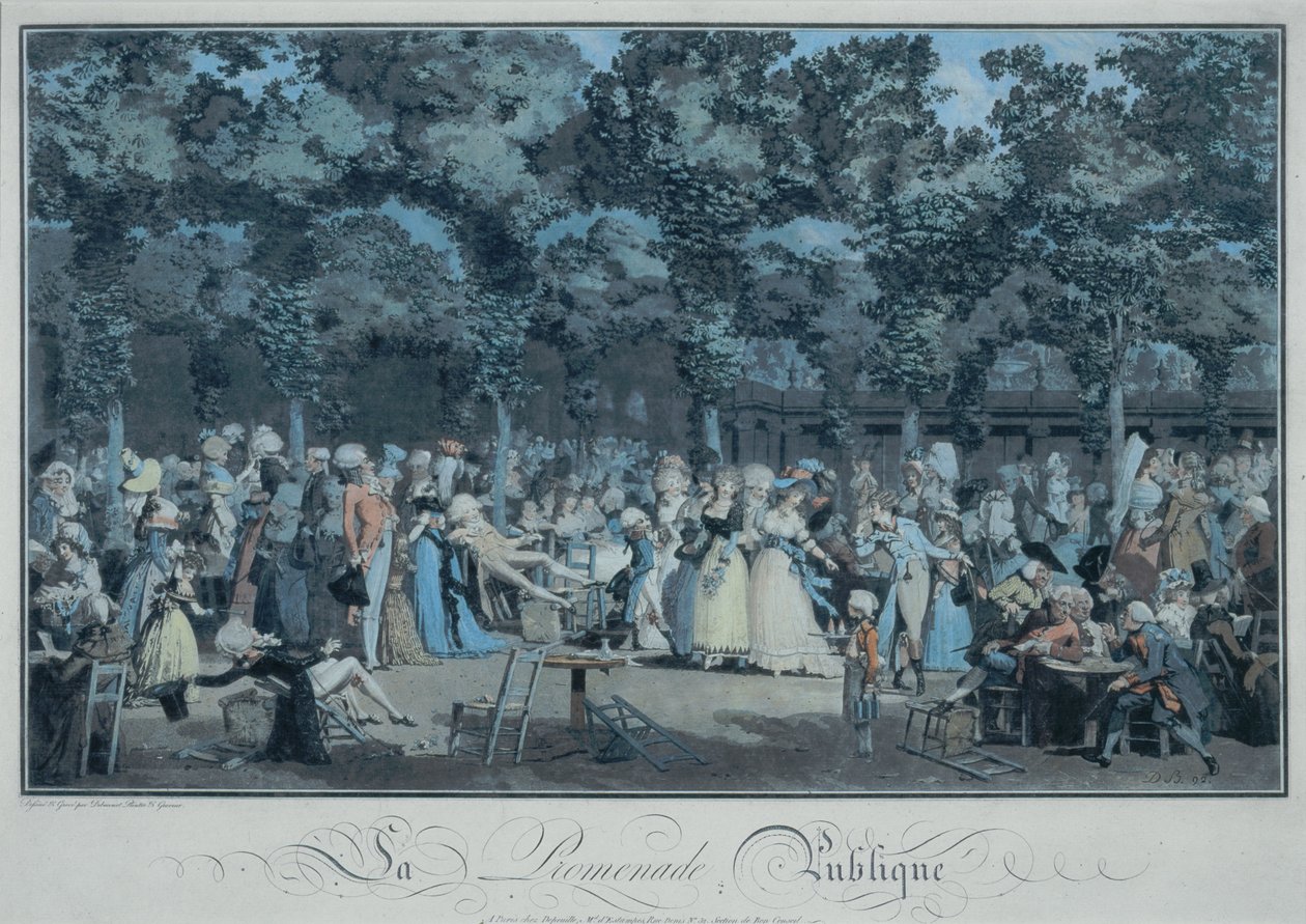 De openbare promenade door Philibert Louis Debucourt