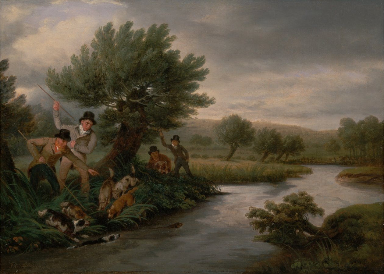 Otter Spearing door Philip Reinagle