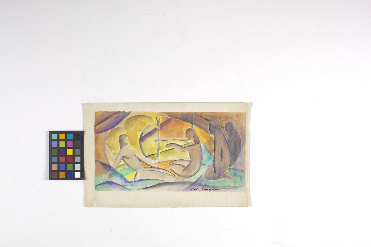 Schets Voor Fresco, datum onbekend door Philip Ayer Sawyer