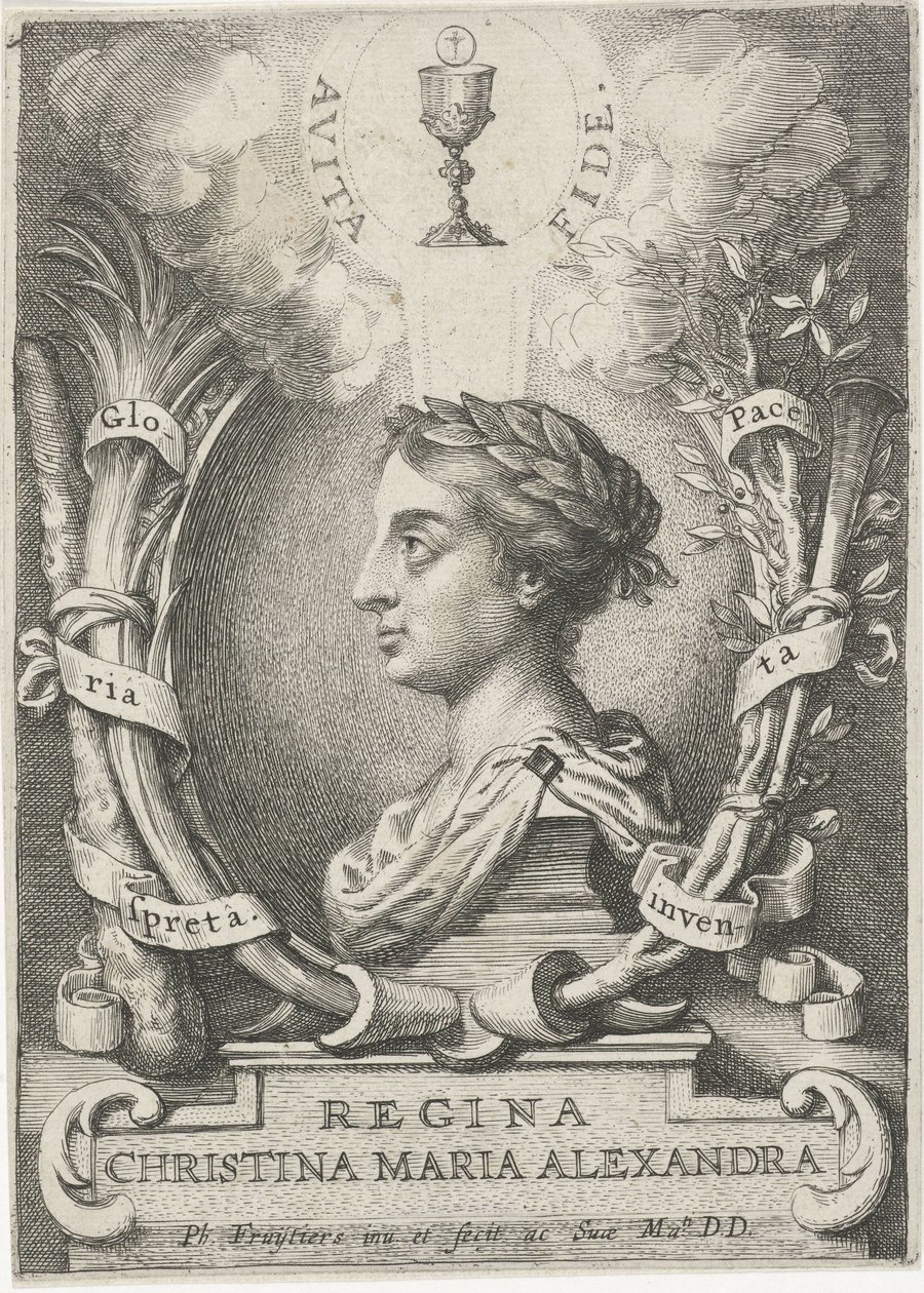 Portret van Christina, koningin van Zweden door Philip Fruytiers