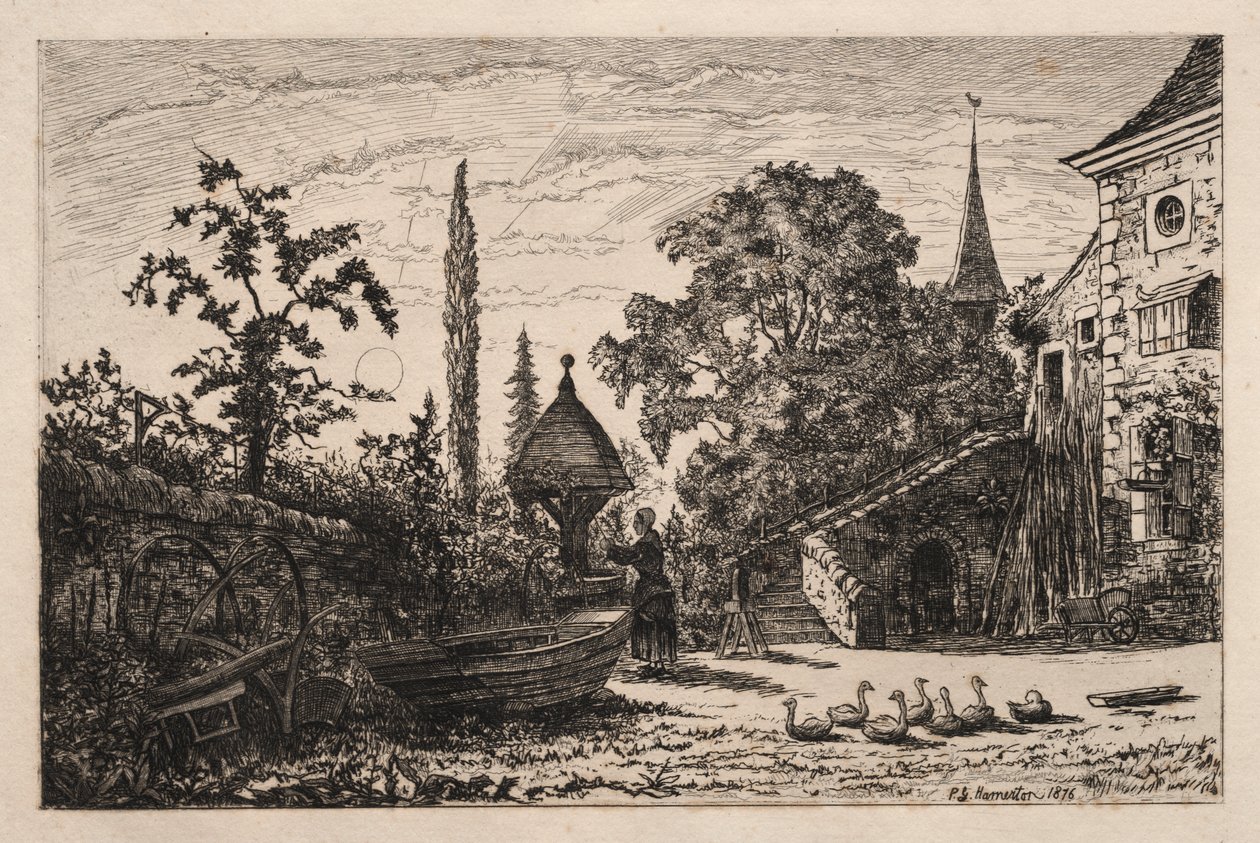 De Binnenplaats door Philip Gilbert Hamerton