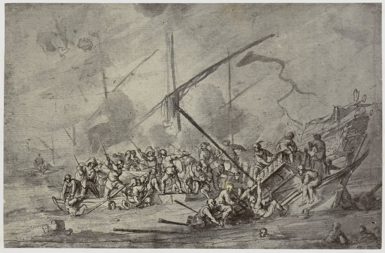 Della Bella, Een Zeeslag door Philip Henry Delamotte
