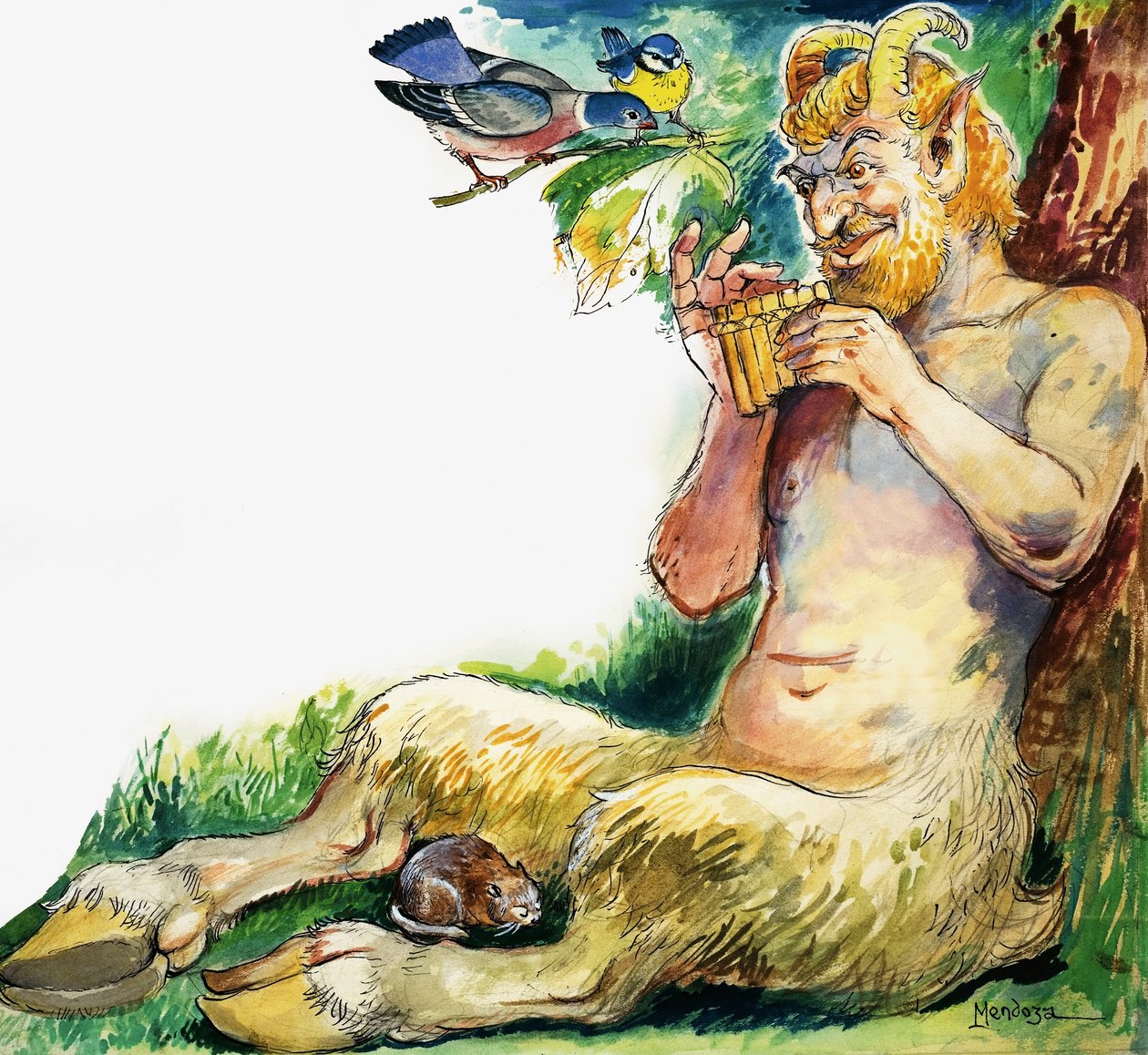 Pan, de Griekse god van de natuur door Philip Mendoza