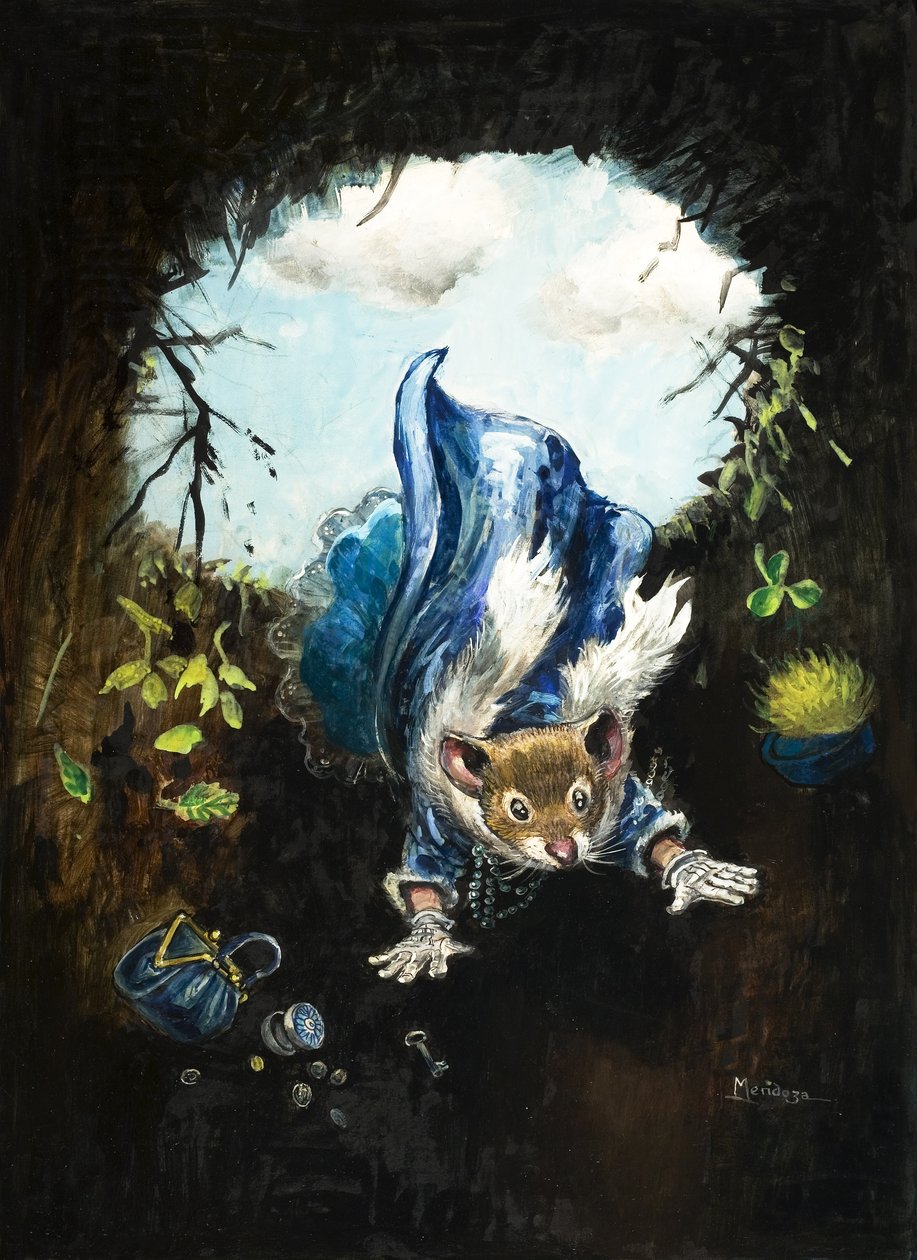 Stadsmuis en plattelandsmuis (gouache op papier) door Philip Mendoza