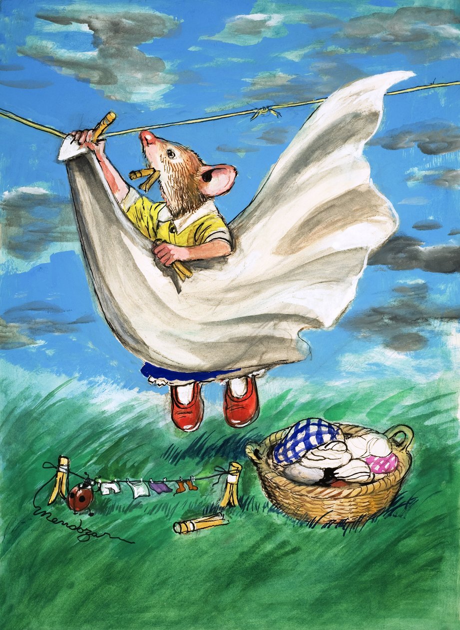 Stadsmuis en plattelandsmuis (gouache op papier) door Philip Mendoza