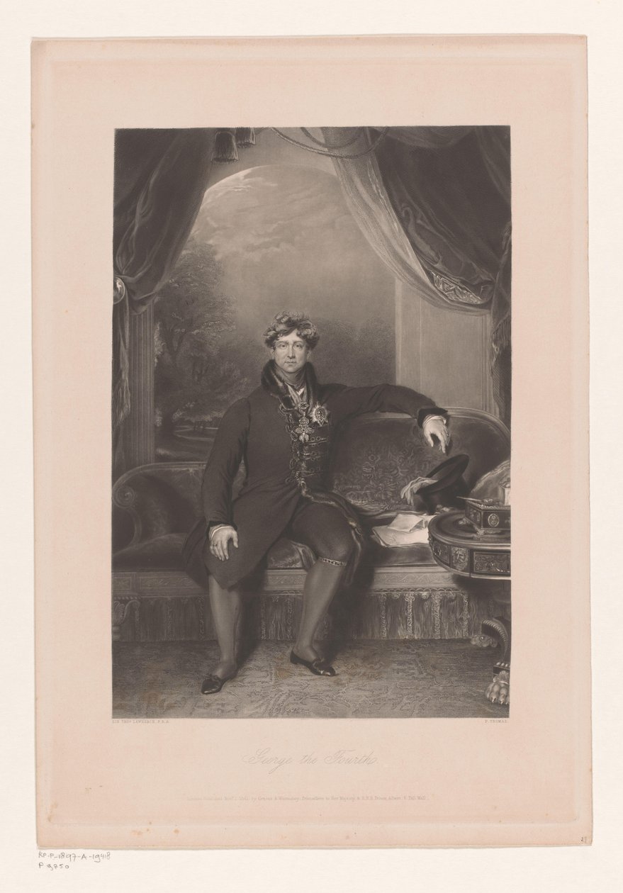 Portret van George IV van het Verenigd Koninkrijk door Philip Thomas