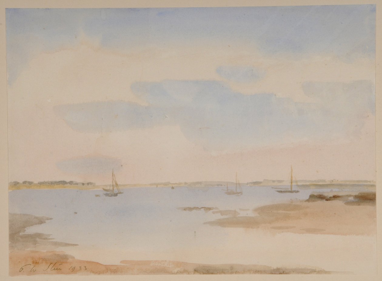 (aquarel op papier) door Philip Wilson Steer