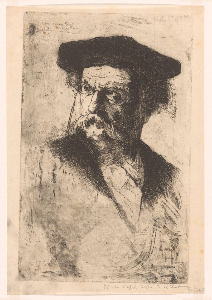 Portret van een man door Philip Zilcken (signed by artist)