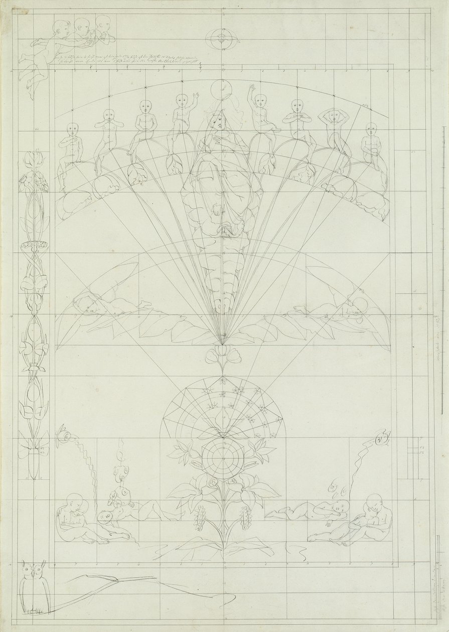Compositorische studie voor De Nacht, 1803 door Philipp Otto Runge
