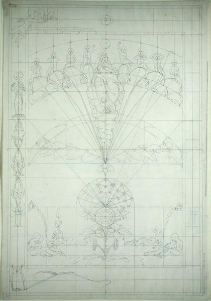Nacht (voorbereidende studie), 1803 door Philipp Otto Runge