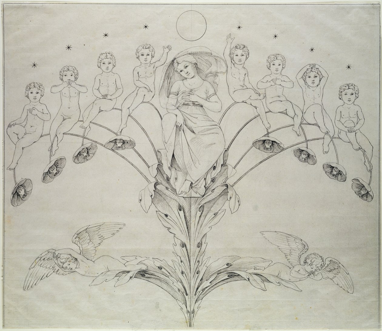 Nacht, 1803 door Philipp Otto Runge