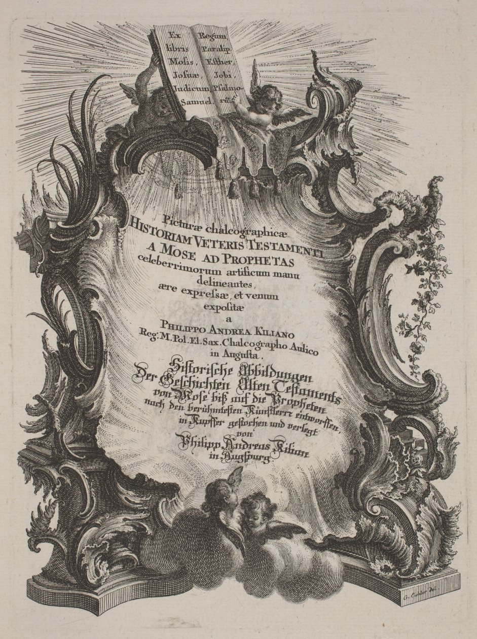 Picturae Chalcographicae Historiam Veteris et Novi Testamenti door Philipp Andreas Kilian after Various Artists, Johann Michael Wagner
