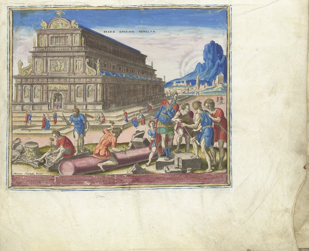 De Tempel van Diana in Efeze uit de serie De Achtste Wereldwonderen, 1572 door Philipp Galle