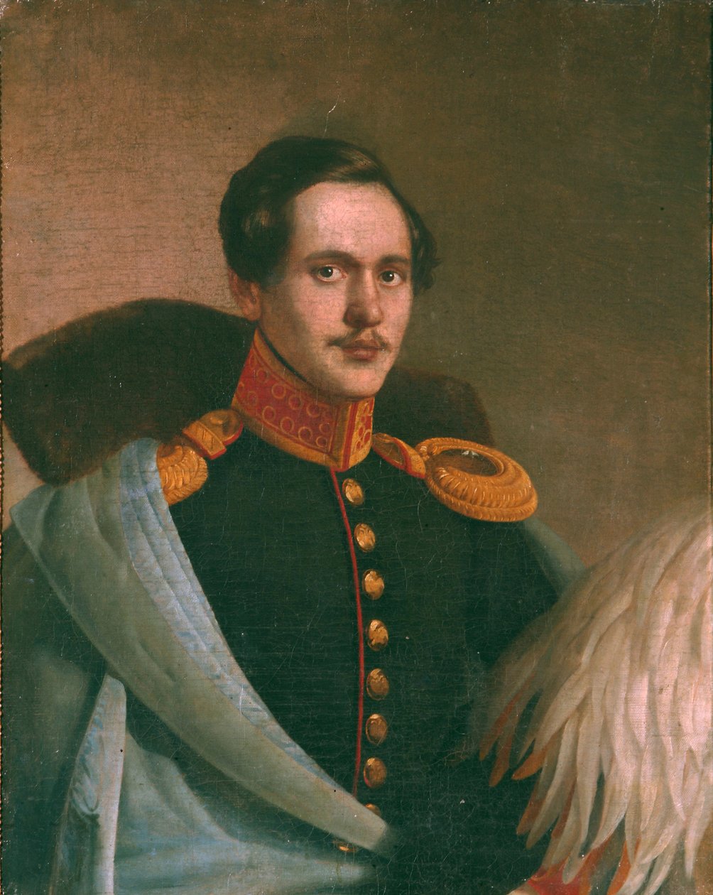 Portret van de dichter Mikhail Lermontov 1814-1841, 1834 door Philipp Osipovich Budkin
