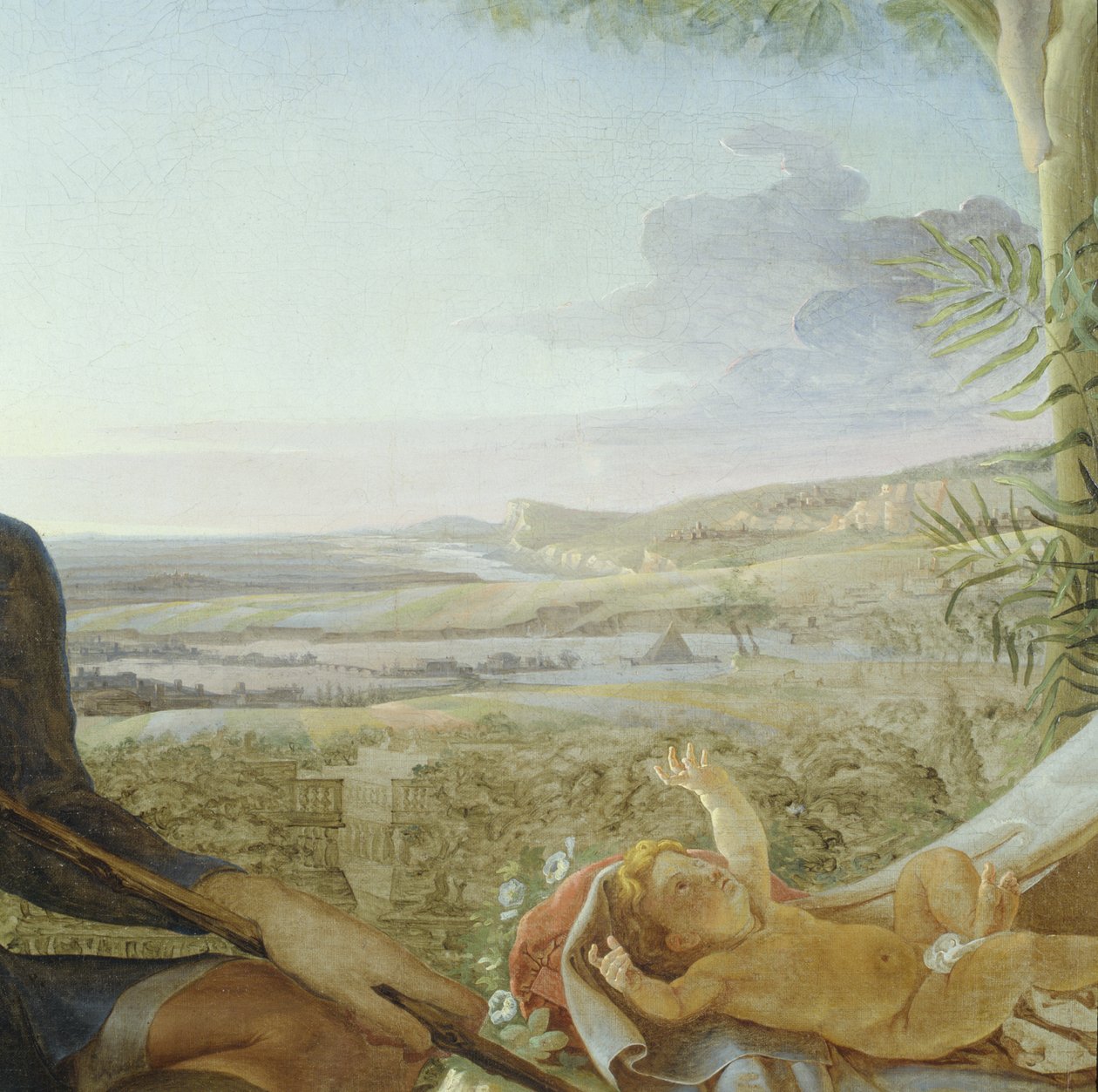 Christuskind en landschap van rust tijdens de vlucht naar Egypte (detail) door Philipp Otto Runge