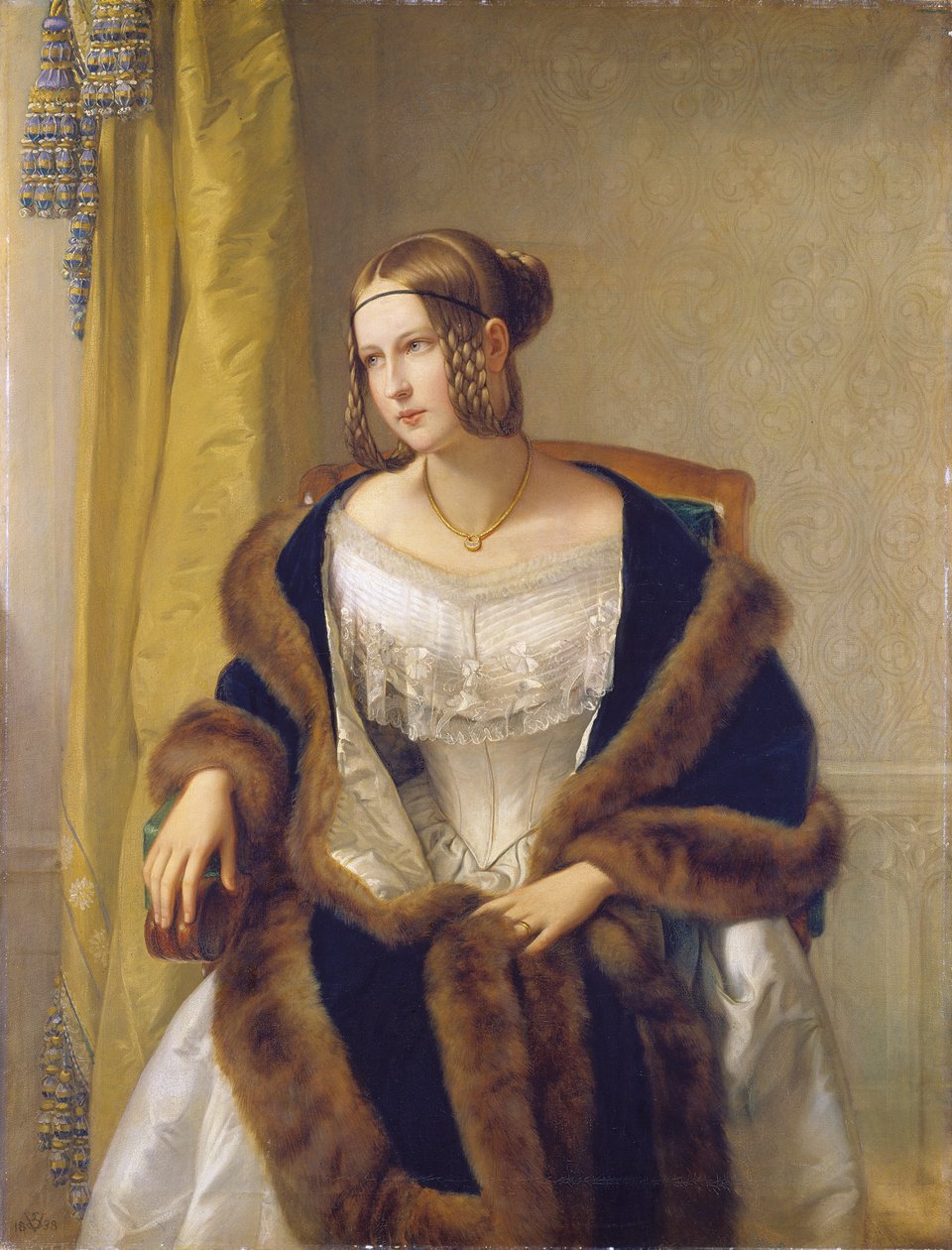 Portret van barones von Bernus door Philipp Veit
