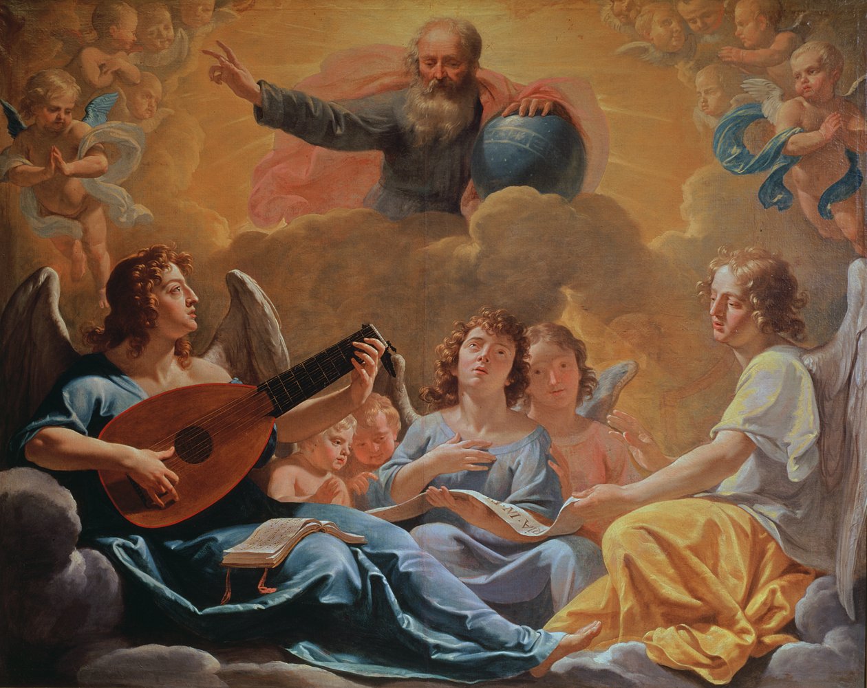 Een concert van engelen door Philippe de Champaigne