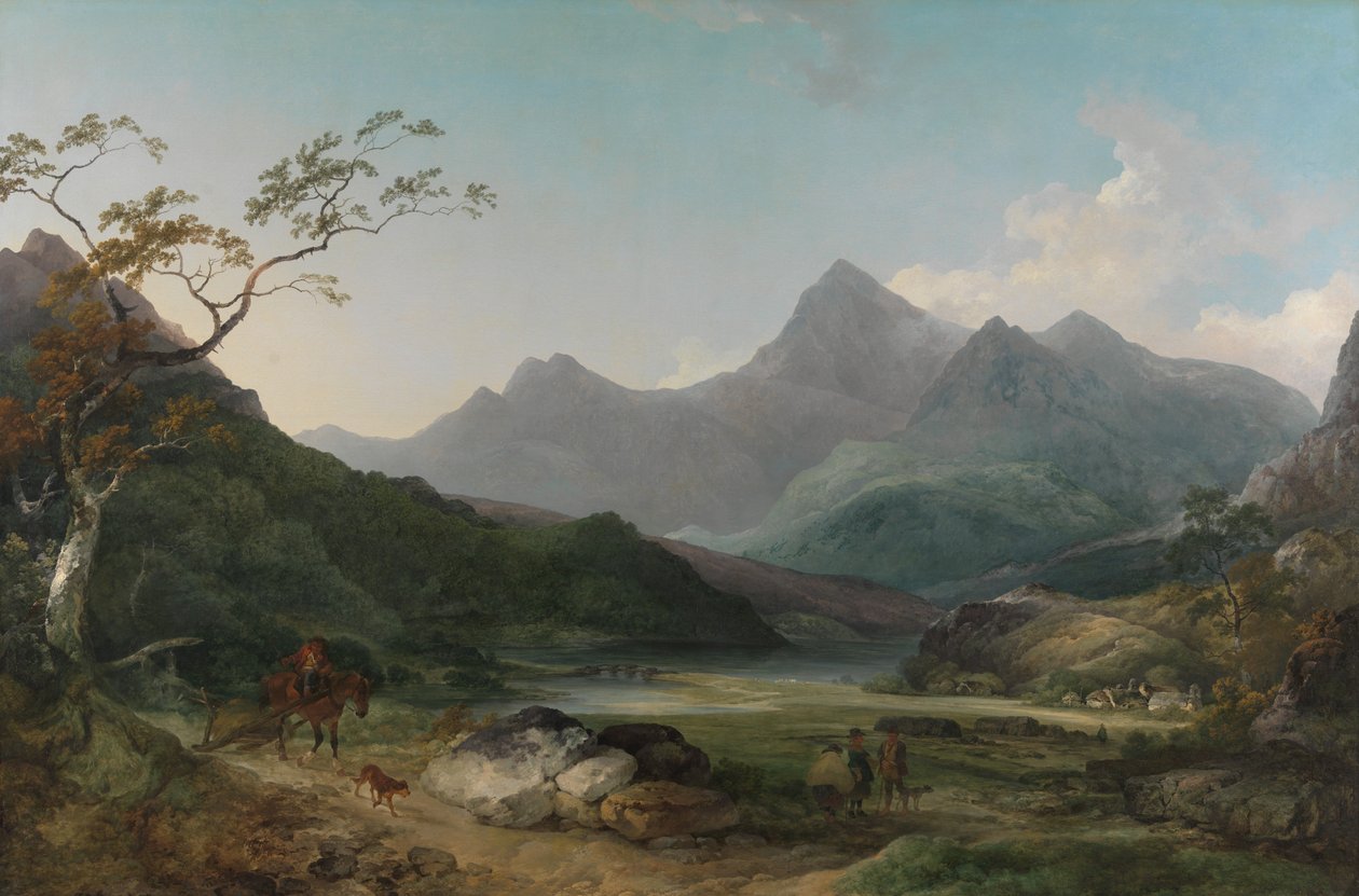 Snowdon vanuit Capel Curig door Philippe-Jacques de Loutherbourg