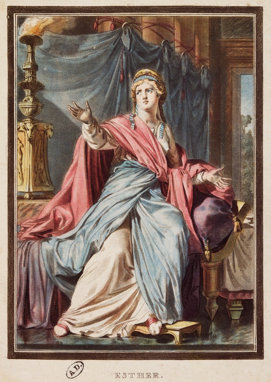 Esther, kostuum voor Esther door Jean Racine door Philippe (after) Chery
