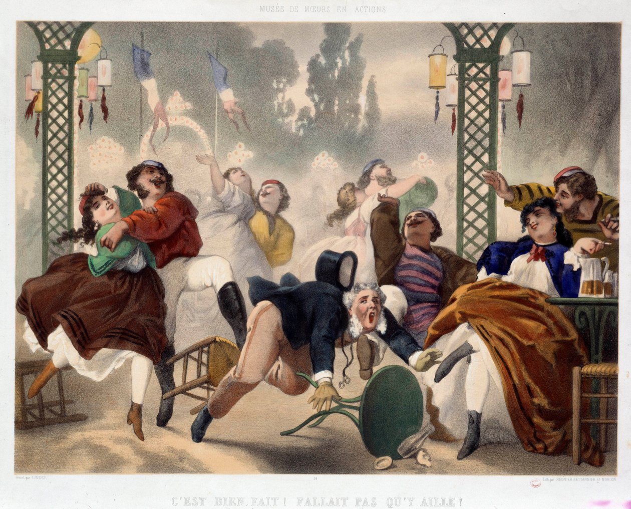 Het casino van Asnieres door Philippe Jacques Linder