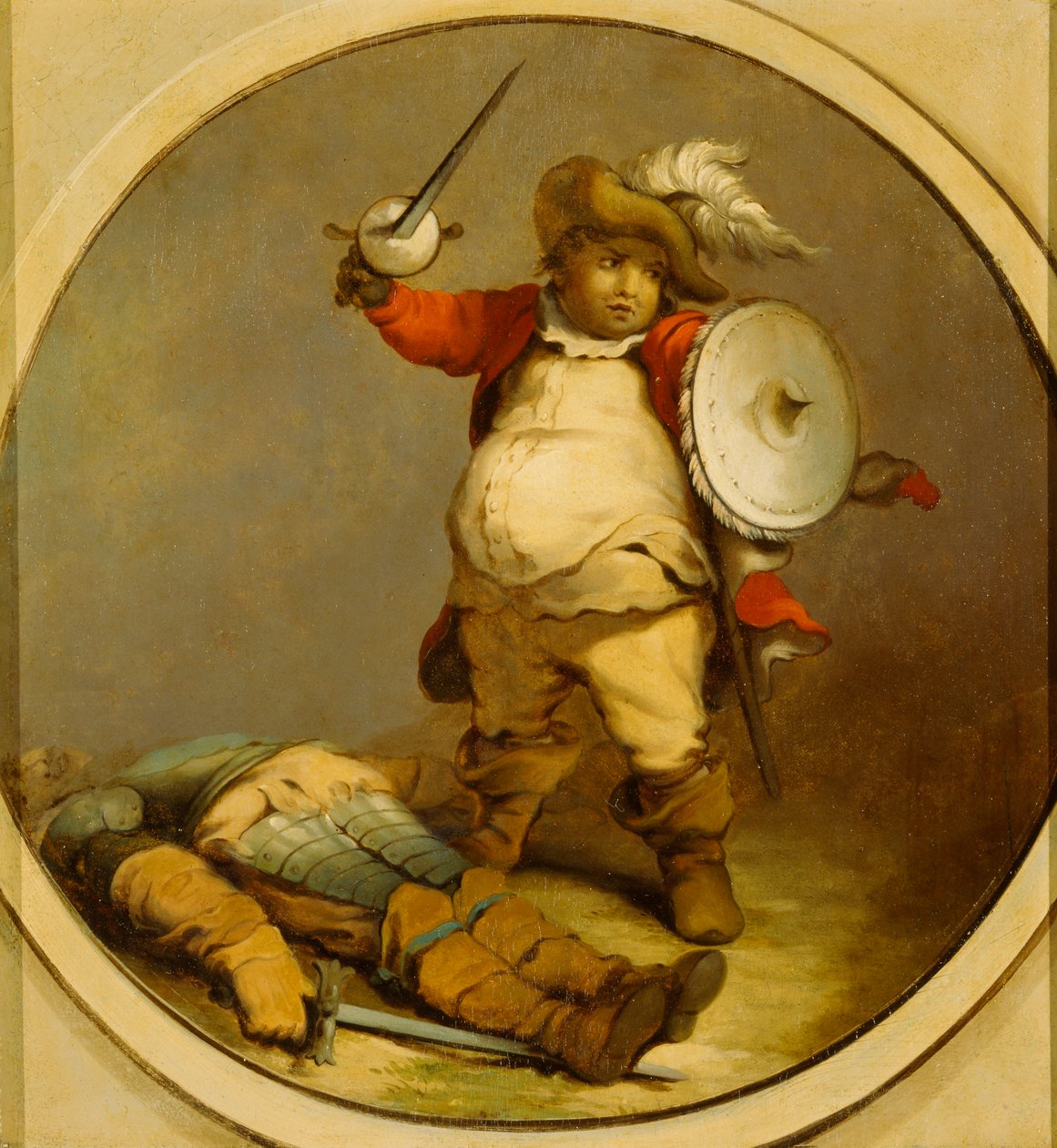 Falstaff met het lichaam van Hotspur door Philippe Jacques de Loutherbourg