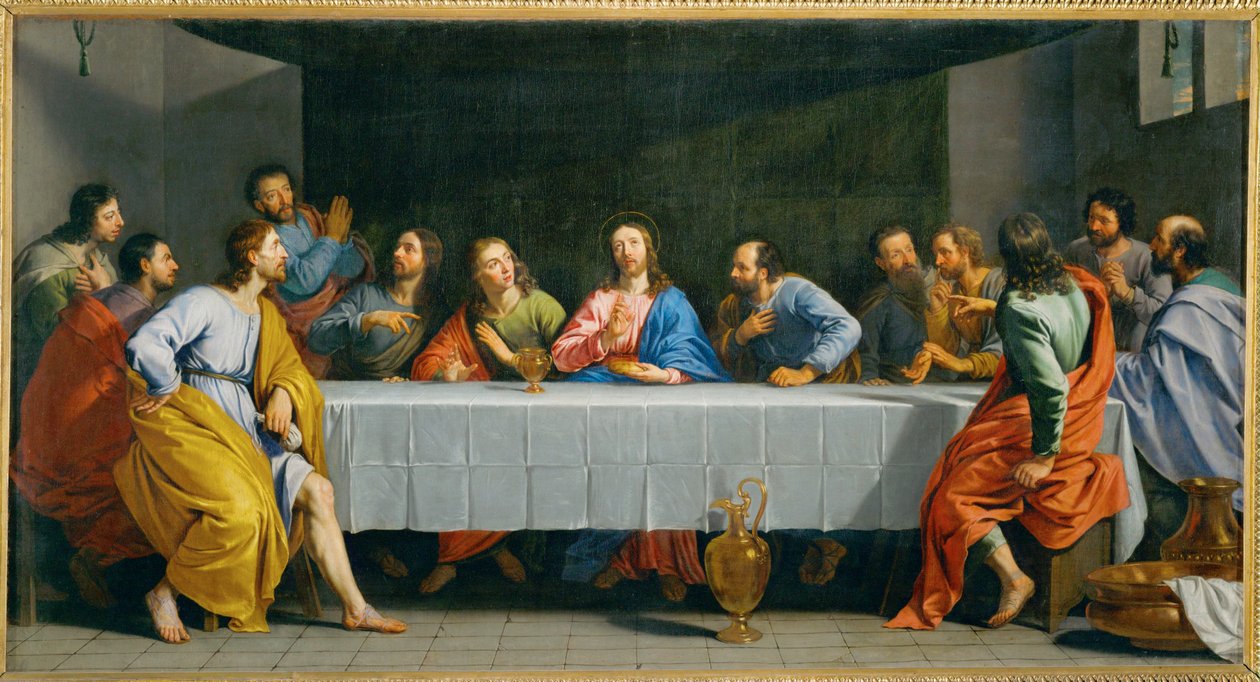La Cene, zeg maar La petite Cene - het laatste avondmaal ... door Philippe de Champaigne