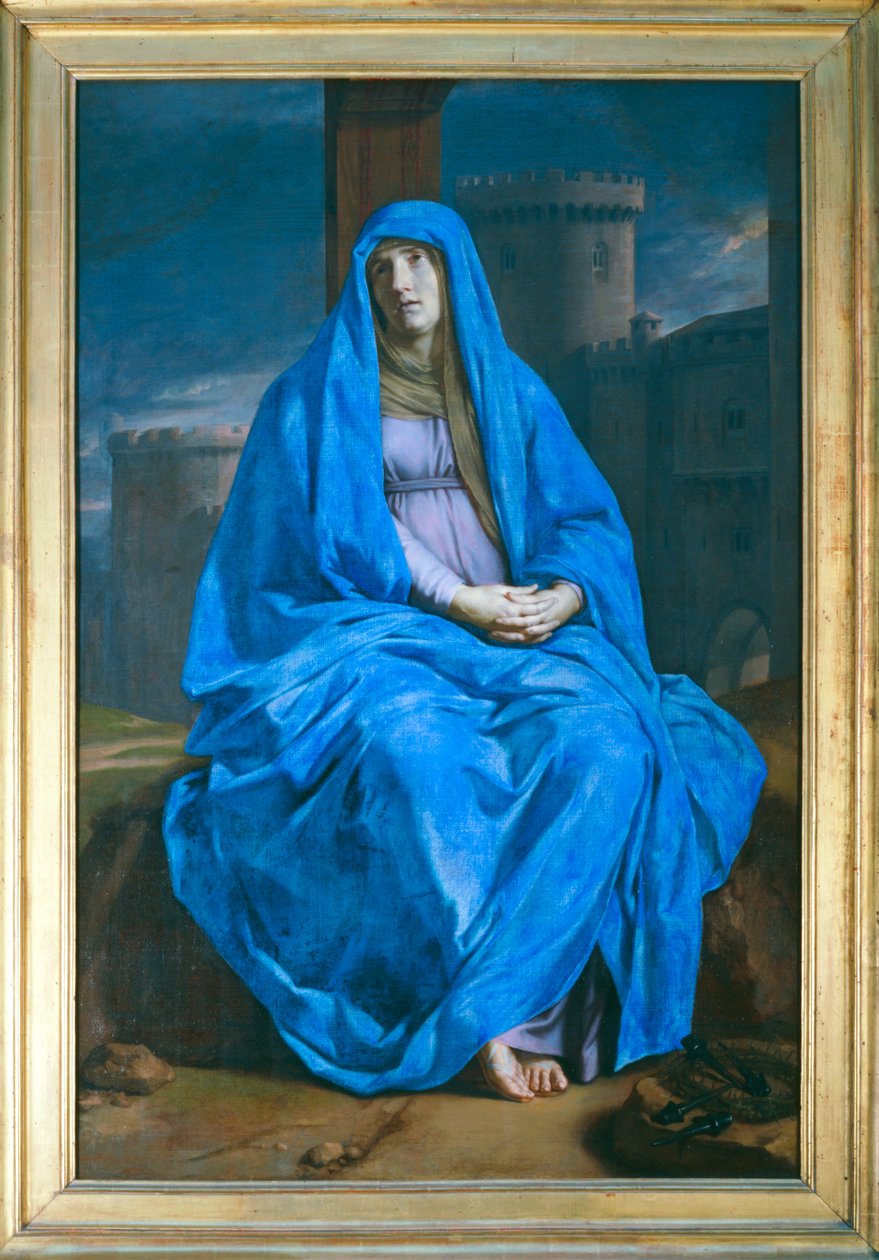 La Vierge de douleur au pied de la croix - Maagd in rouw met het kruis aan haar voeten ... door Philippe de Champaigne