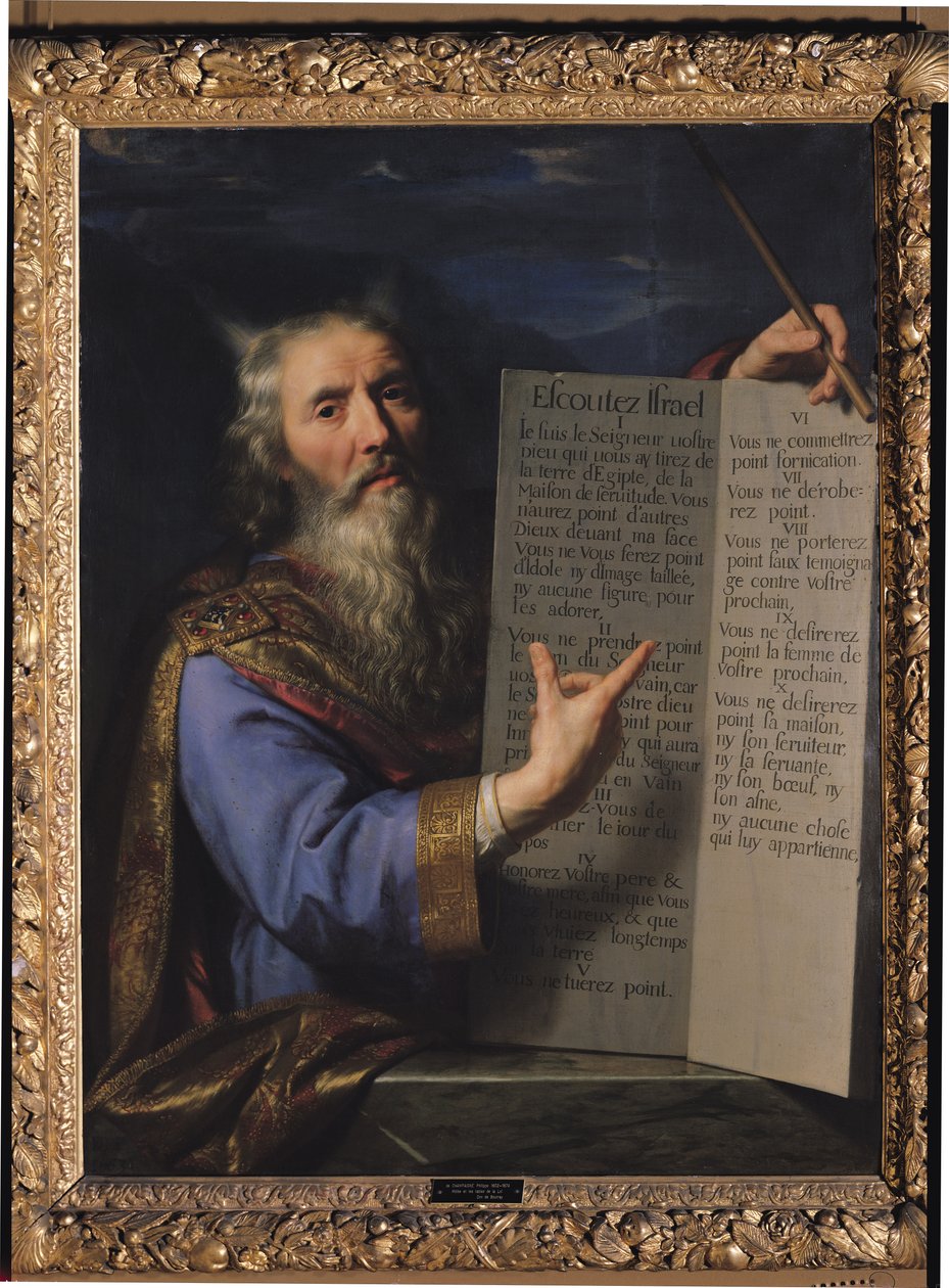 Mozes met de stenen tafelen, 1663 door Philippe de Champaigne