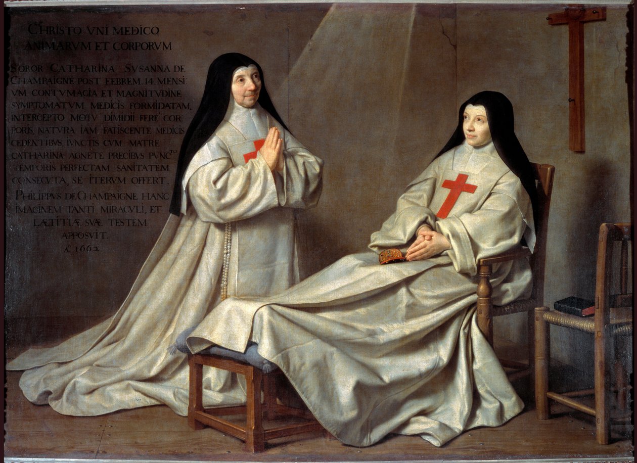 Port Royal: Portret van Moeder Catherine Agnes Arnauld en Zuster Catherine de Sainte Suzanne door Philippe de Champaigne